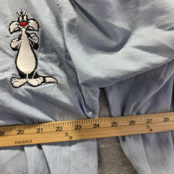 Vintage Looney Tunes Shirt Mens Large XL Embroidered Cartoon Characters 90s - Picture 10 of 10